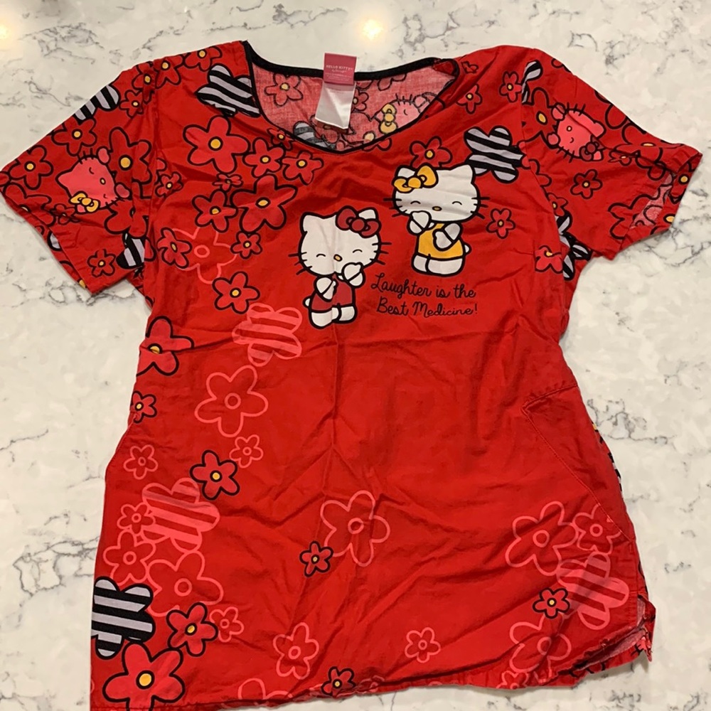 Size small women’s Hello Kitty scrub top